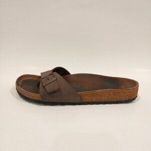 Birkenstock Brown Suede Slide Sandal